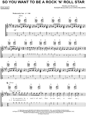 So You Want To Be  A Rock 'n' Roll Star by The Byrds - Sheet Music