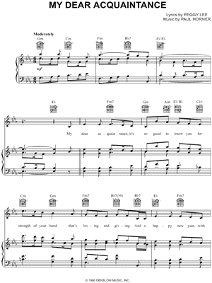 My Dear Acquaintance (A Happy New Year)