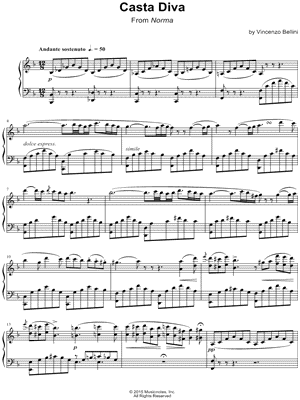 Casta Diva - Piano Accompaniment