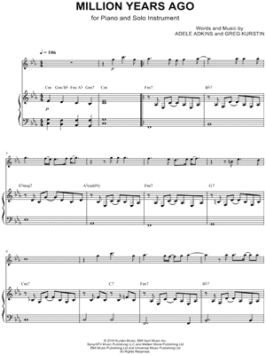 Million Years Ago - Piano Accompaniment