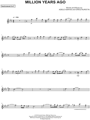 Million Years Ago - C Instrument