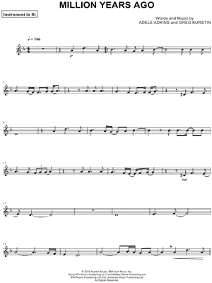 Million Years Ago - Bb Instrument