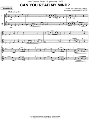 Can You Read My Mind? - Trumpet Duet