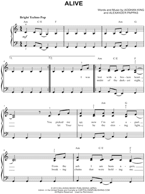 Alive by Hillsong Young & Free - Sheet Music