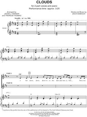 Clouds by Zach Sobiech - Sheet Music