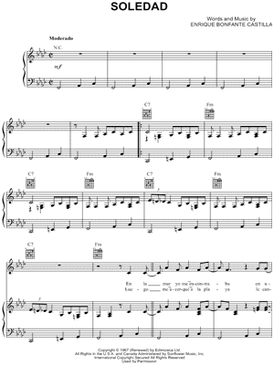 Soledad by Enrique Bonfante Castilla - Sheet Music