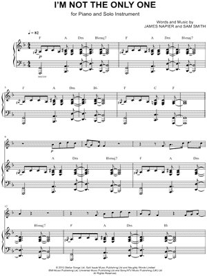 I'm Not the Only One - Piano Accompaniment