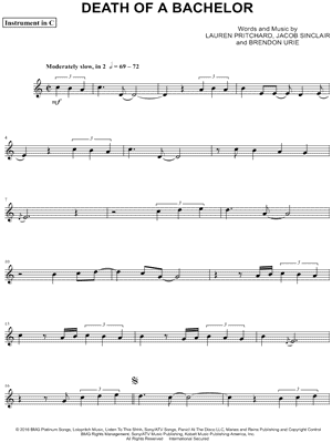 Death of a Bachelor - C Instrument