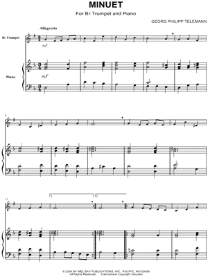 Menuet by Georg Philipp Telemann - Sheet Music