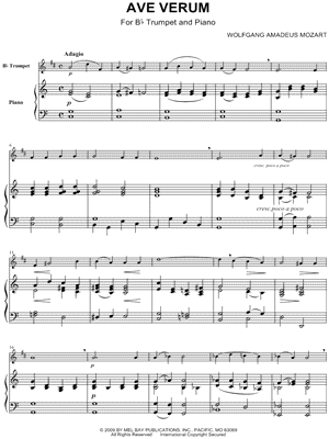 Ave verum corpus, K. 618 by Wolfgang Amadeus Mozart - Sheet Music