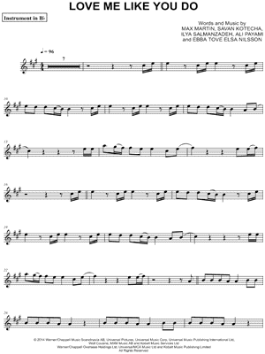 Love Me Like You Do - Bb Instrument