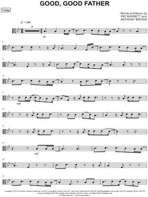 Good, Good Father - Viola by Housefires - Sheet Music