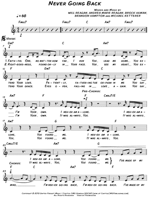 Never Going Back by United Pursuit - Sheet Music