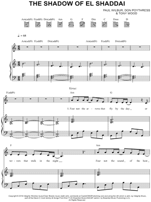 The Shadow Of El Shaddai by Paul Wilbur - Sheet Music