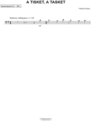 A Tisket, a Tasket - Bass Clef Instrument