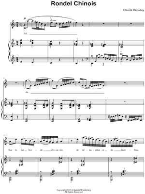 Rondel Chinois by Claude Debussy - Sheet Music