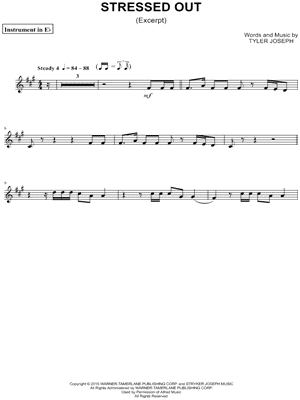 Stressed Out [excerpt] - Eb Instrument