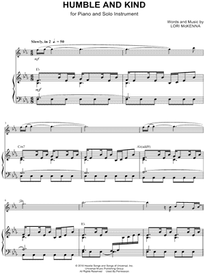 Humble and Kind - Piano Accompaniment