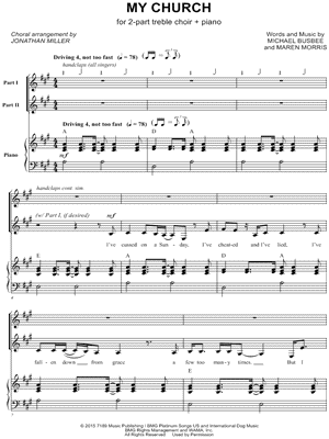 My Church by Maren Morris - Sheet Music