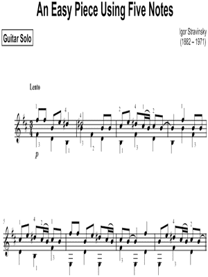 An Easy Piece Using Five Notes