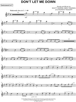 Don't Let Me Down - C Instrument