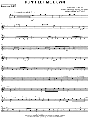 Don't Let Me Down - Eb Instrument