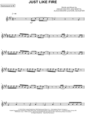 Just like Fire - Bb Instrument