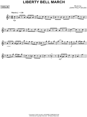 Liberty Bell March by John Philip Sousa - Sheet Music
