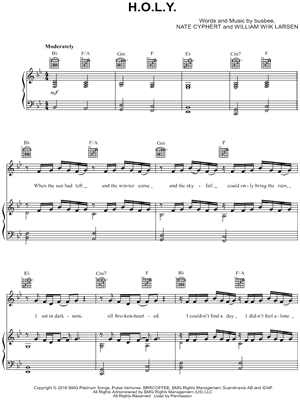 H.O.L.Y. by Florida Georgia Line - Sheet Music