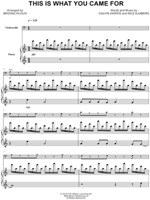 This Is What You Came For by Brooklyn Duo - Sheet Music