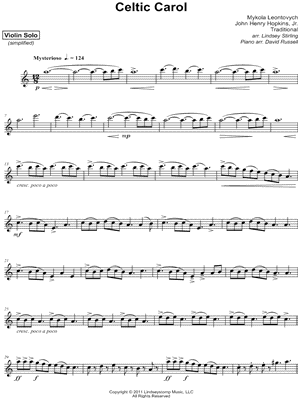 Celtic Carol - Violin Part [Simplified]