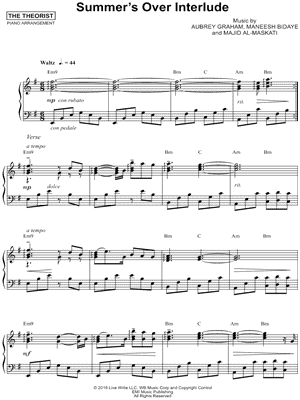 Summers Over Interlude by The Theorist - Sheet Music
