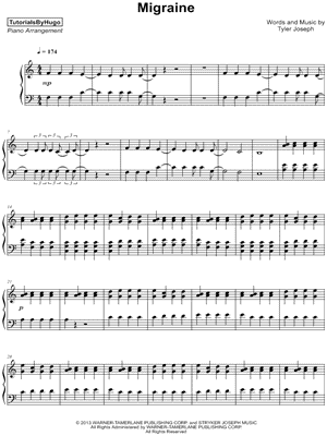 Migraine by TutorialsByHugo - Sheet Music