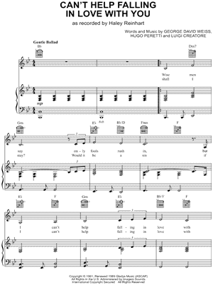 Can't Help Falling In Love