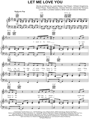 Let Me Love You by DJ Snake feat. Justin Bieber - Sheet Music