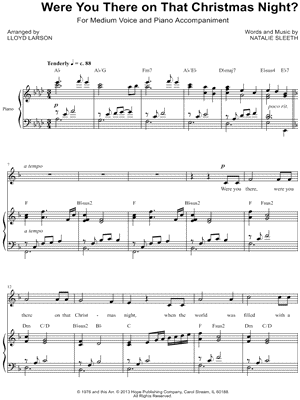 Were You There on that Christmas Night? by Natalie Sleeth - Sheet Music