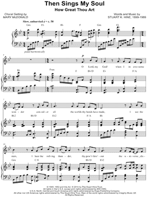 Then Sings My Soul (How Great Thou Art)