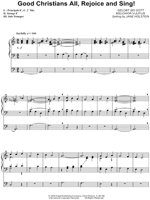 Good Christians All, Rejoice and Sing