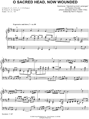 O Sacred Head, Now Wounded