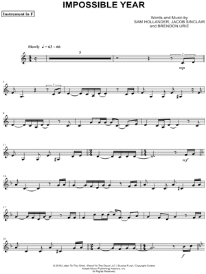 Impossible Year (Inst in F)