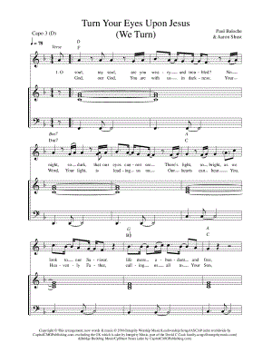 Turn Your Eyes Upon Jesus (We Turn)