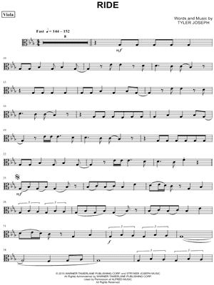 Ride - Viola by Twenty One Pilots - Sheet Music