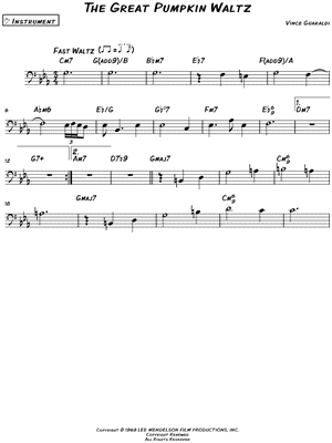 The Great Pumpkin Waltz - Bass Clef Instrument