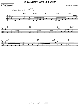 A Bushel and a Peck - C Instrument