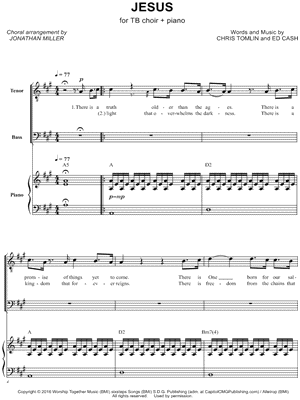 Jesus by Chris Tomlin - Sheet Music