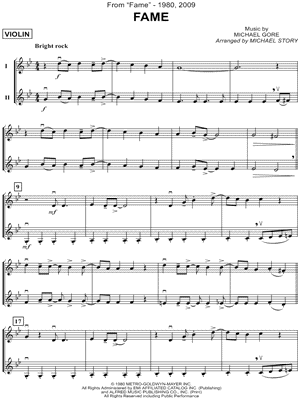 Fame - Violin Duet