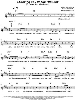 Glory to You in the Highest (O Come, Let Us Adore)