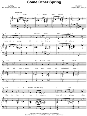 Some Other Spring by Tony Bennett - Sheet Music