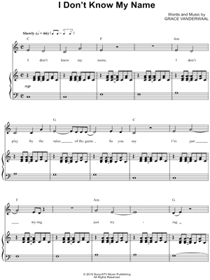 I Don't Know My Name