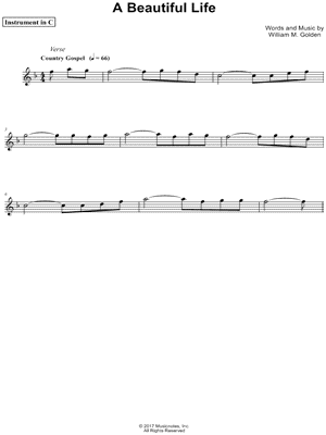 A Beautiful Life - C Instrument